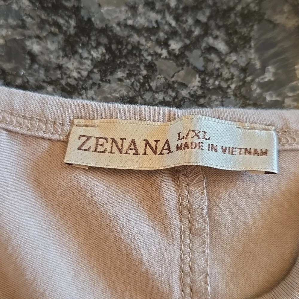 NWOT L/XL Zenana Outfitters Beige/Ash Mocha Jumpsuit - Picture 6 of 10
